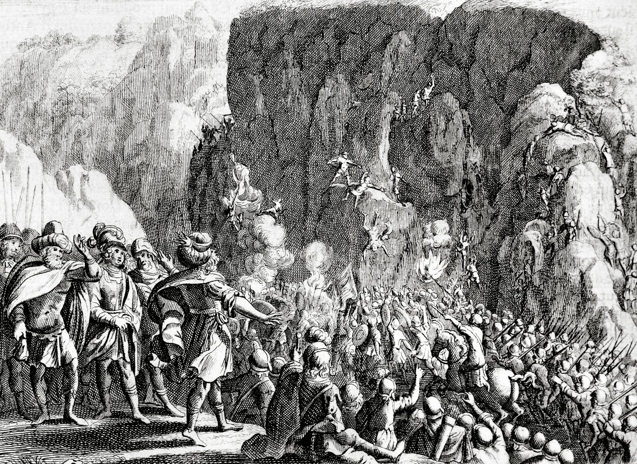 Het Beleg van Masada, ca. 1700 door Dutch School