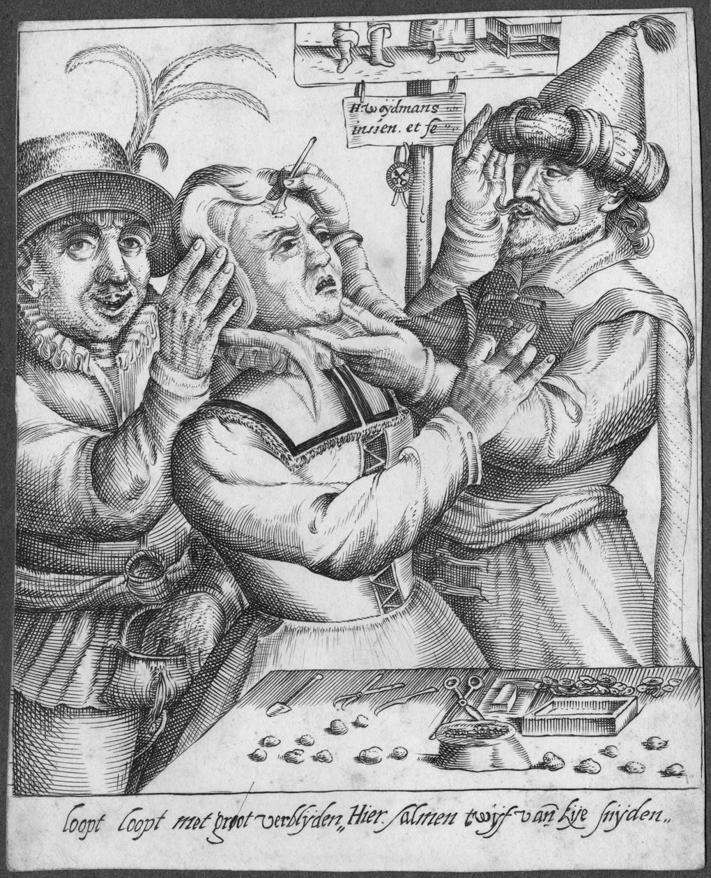 Trepanning, gegraveerd door H. Weydmans (16e eeuw) door Dutch School