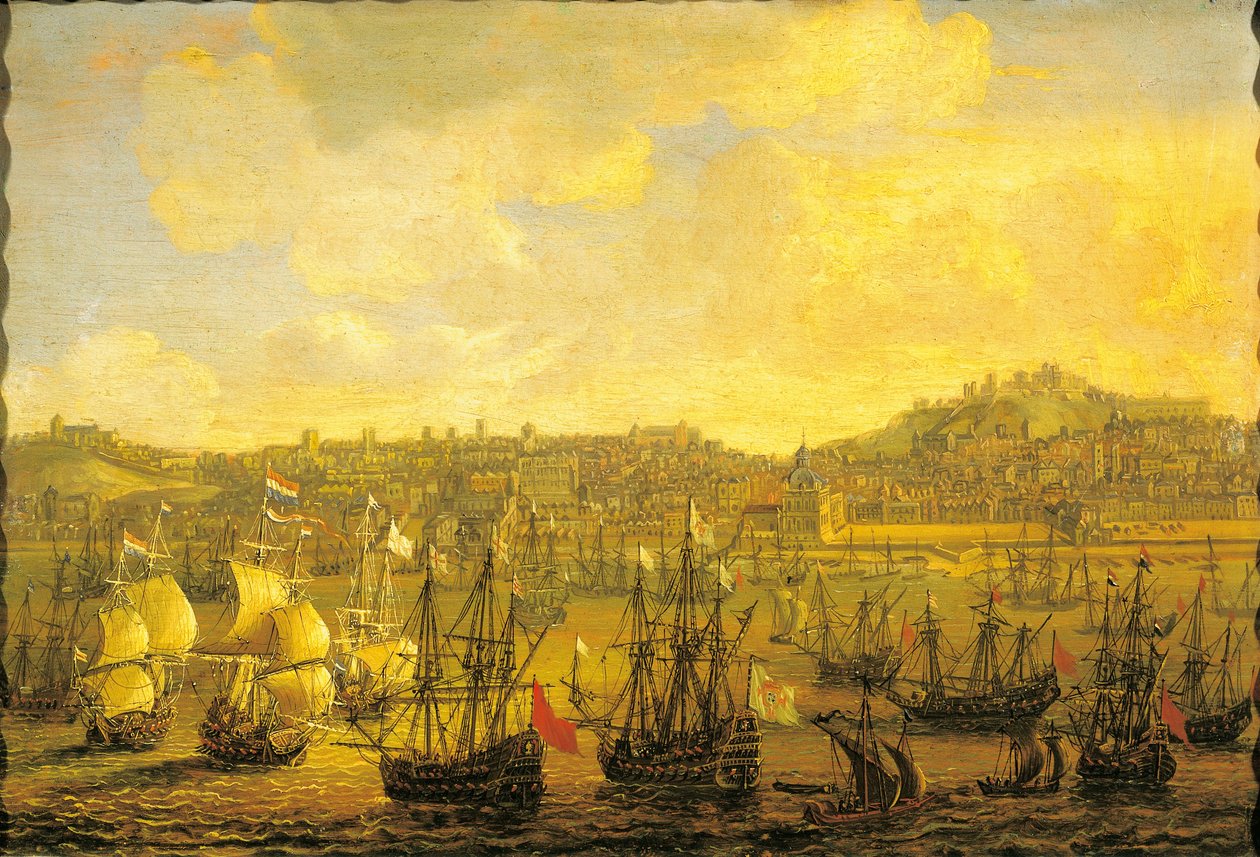 Uitzicht op de stad Lissabon door Dutch School