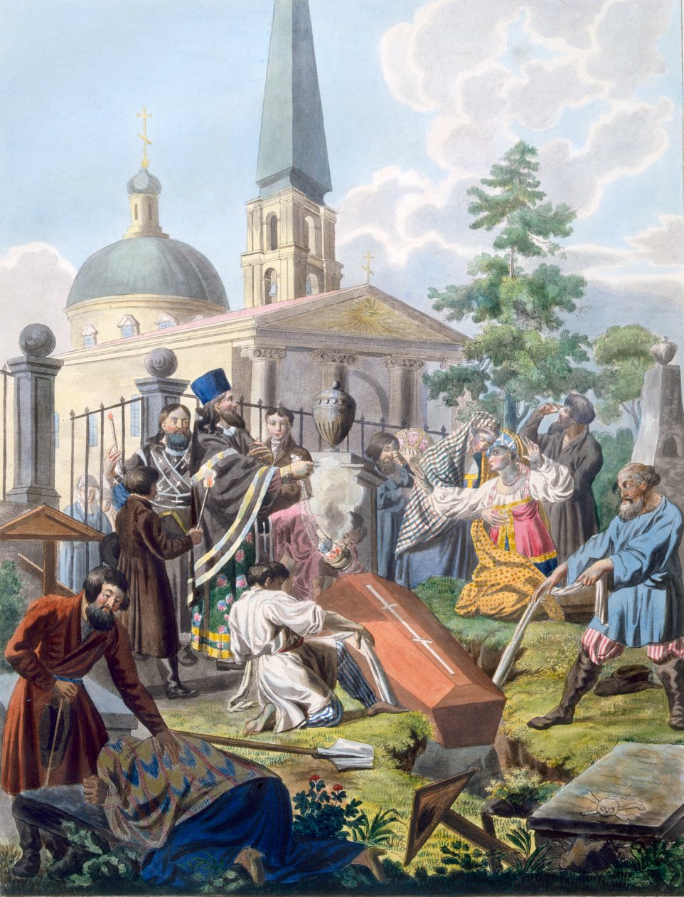 De Begrafenis, 1812-13 door E. Karnejeff