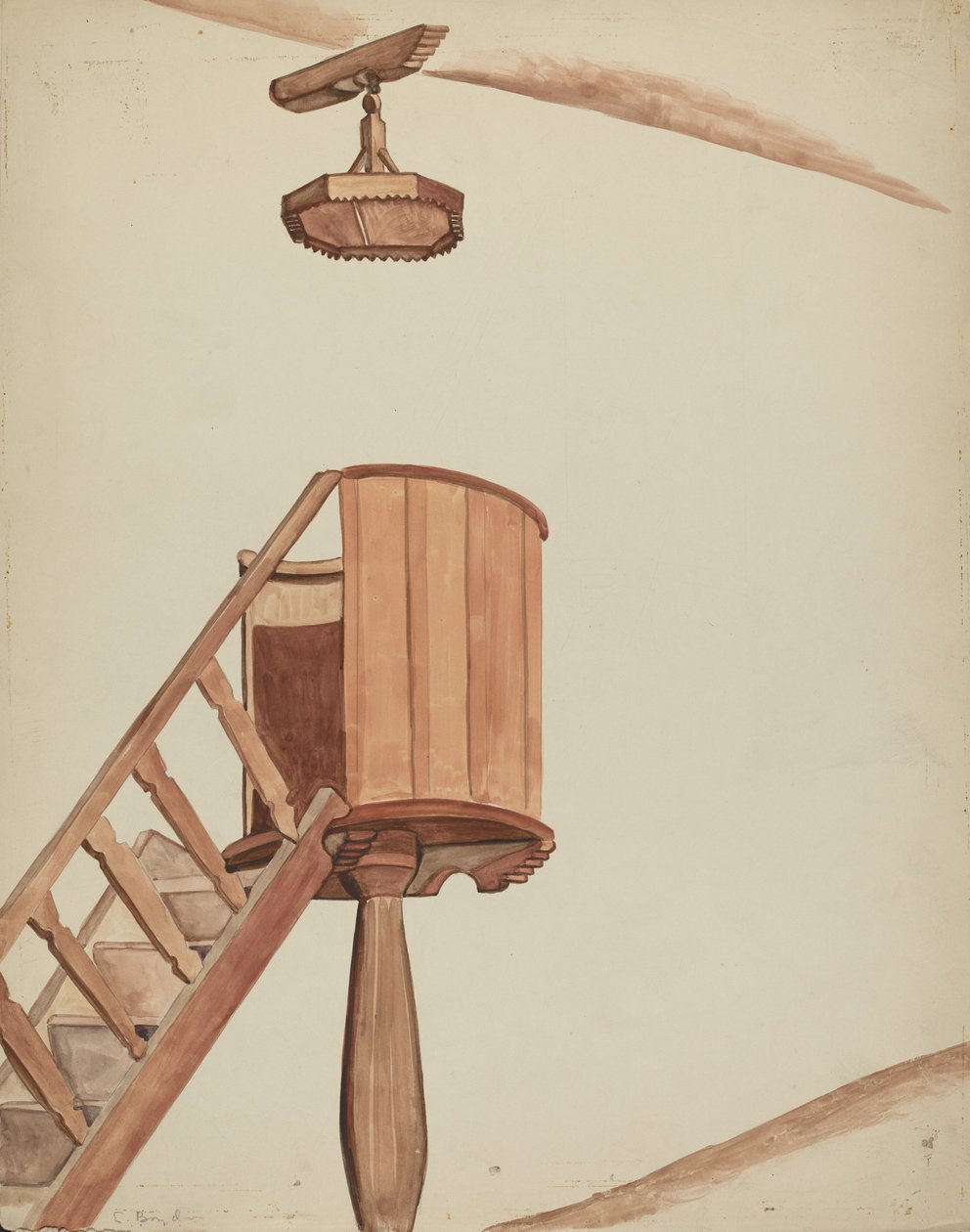 Preekstoel door E. Boyd