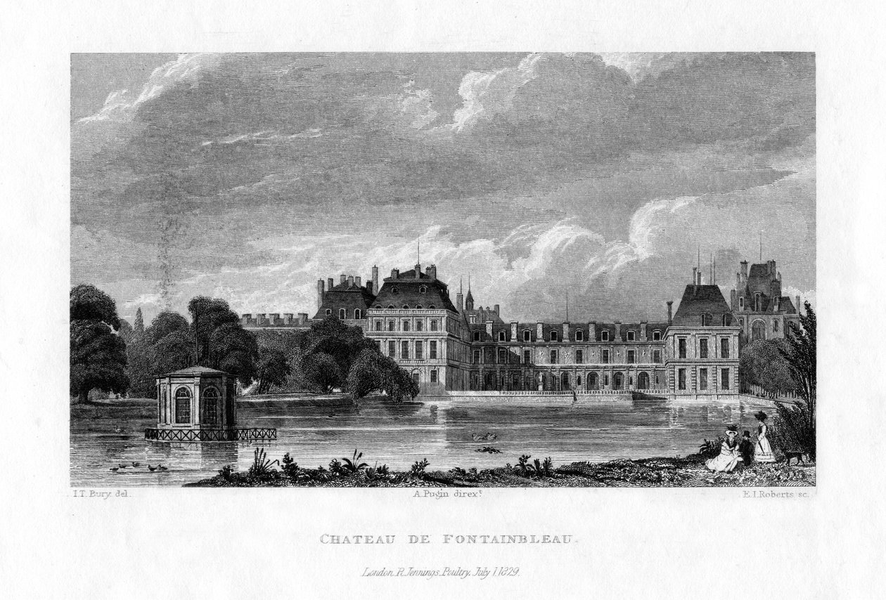 Chateau de Fontainebleau, Frankrijk door E. I. Roberts