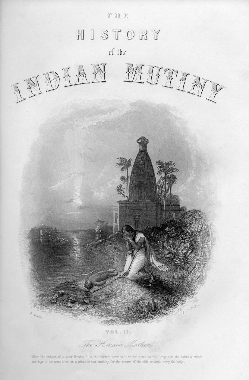 De Hindoe Moeder, ca. 1860 door E. J. Portbury