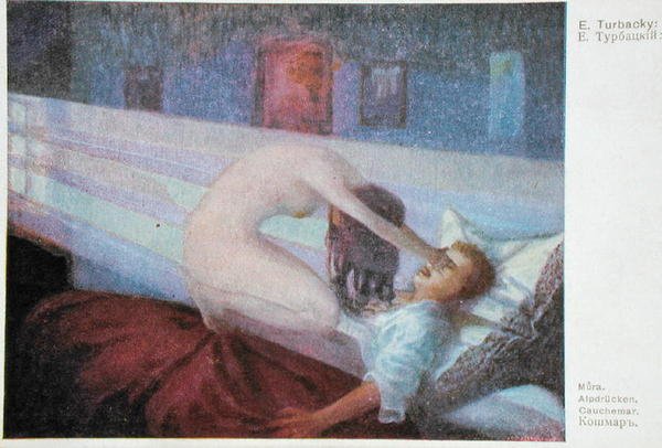 De nachtmerrie, c.1910 door E. Turbacky