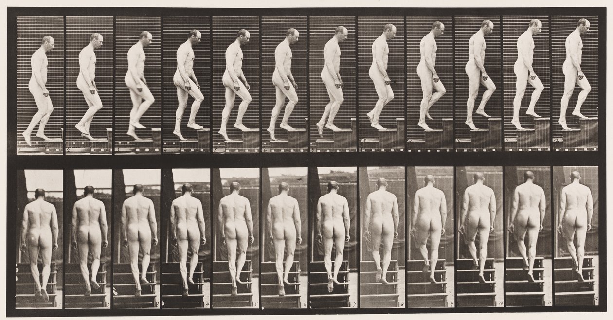 Plaat 89. Trappen oplopen door Eadweard Muybridge
