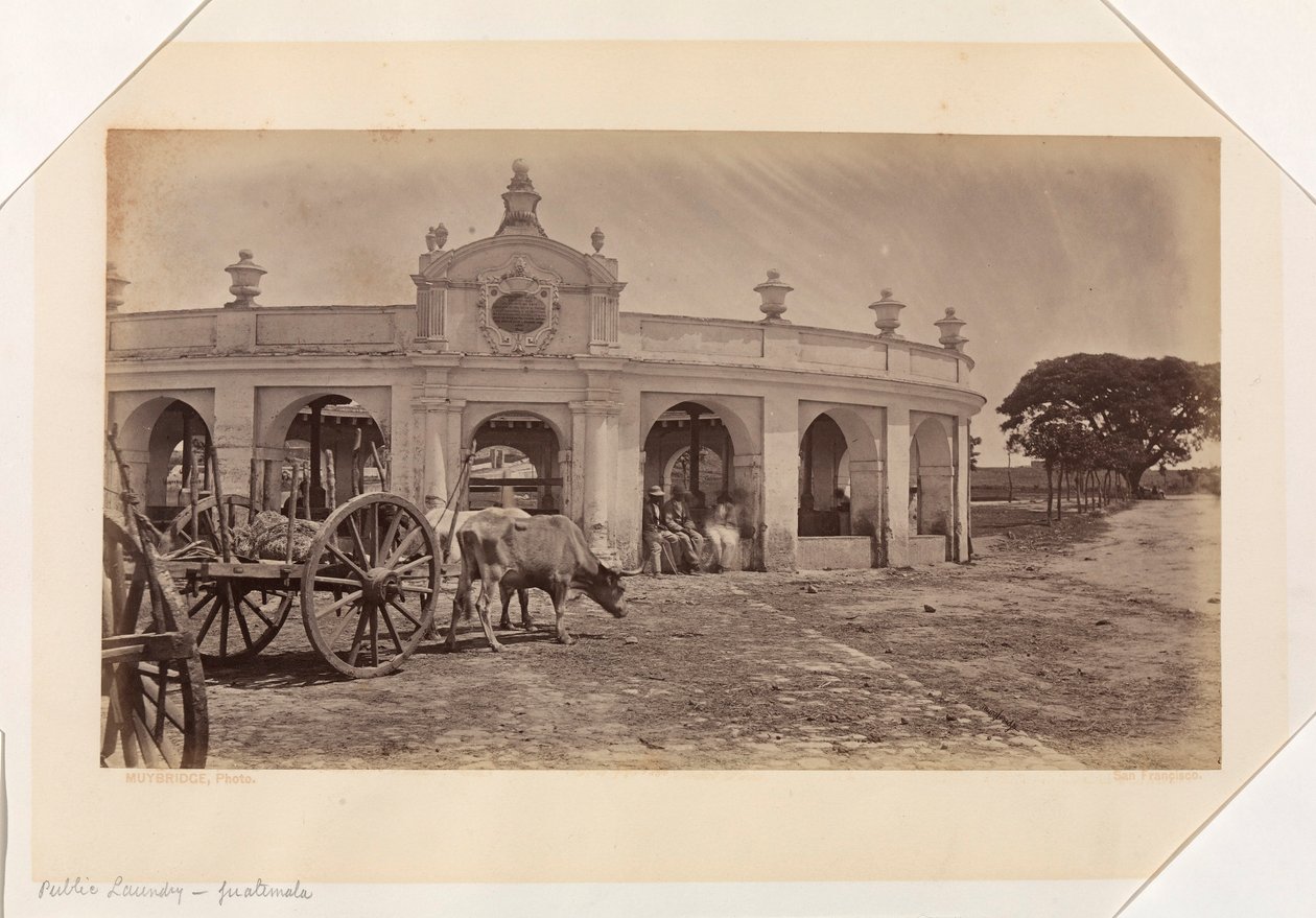 Openbare wasserij, Guatemala door Eadweard Muybridge