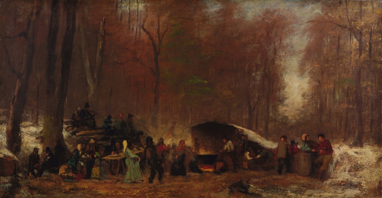 Anders Sugaring door Eastman Johnson