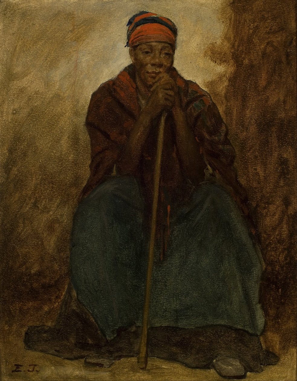 Dinah, Portret van een zwarte vrouw door Eastman Johnson