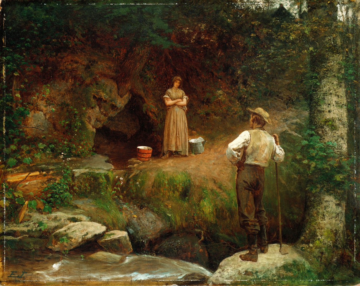 Vroege geliefden door Eastman Johnson