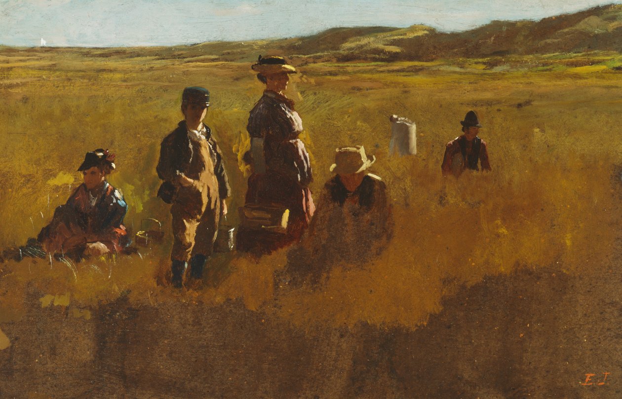 In de velden door Eastman Johnson