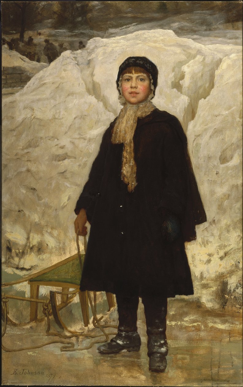 Portret van een kind door Eastman Johnson