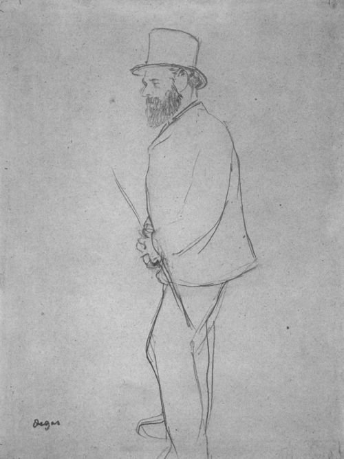 Edouard Manet bij de race door Edgar Degas