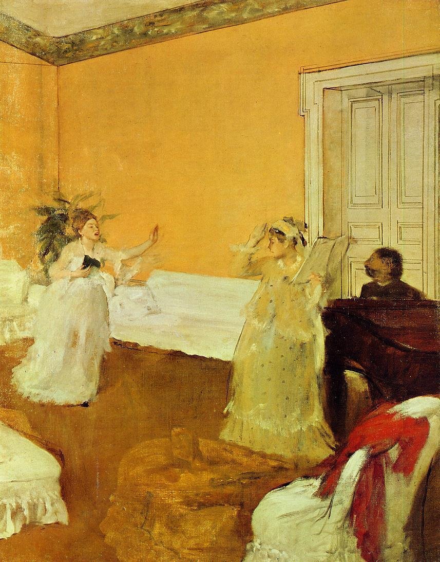 Het liedrepetitie door Edgar Degas
