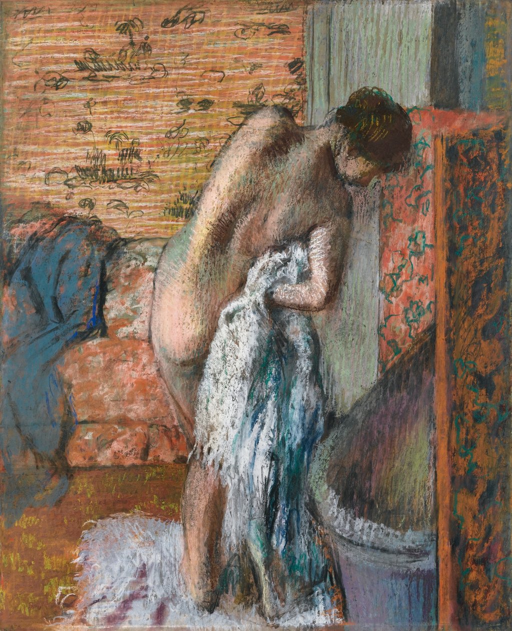 Na het bad door Edgar Degas