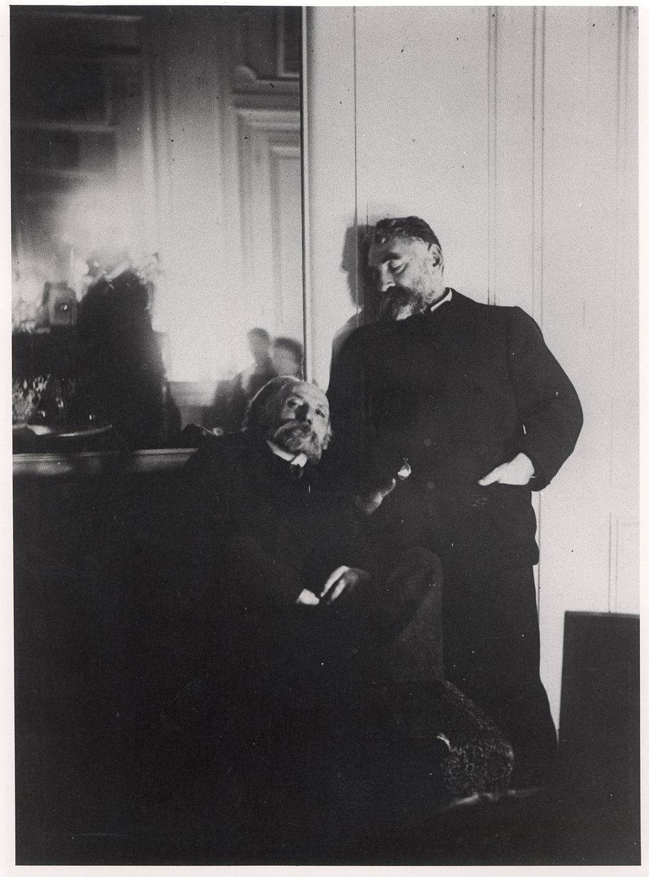 Auguste Renoir (1841-1919) en Stephane Mallarme (1842-98) door Edgar Degas