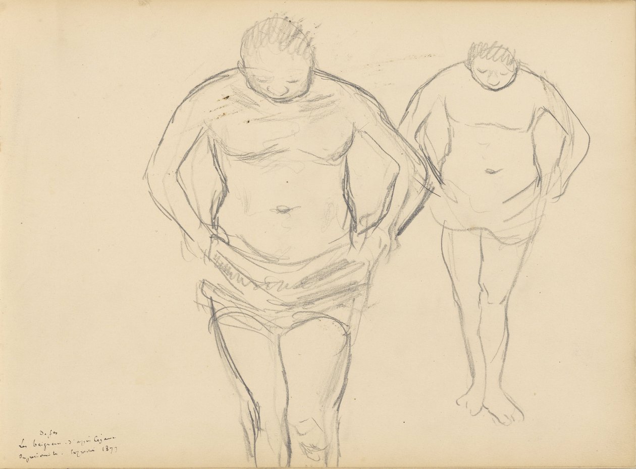 Kopieën van Cézannes baders door Edgar Degas