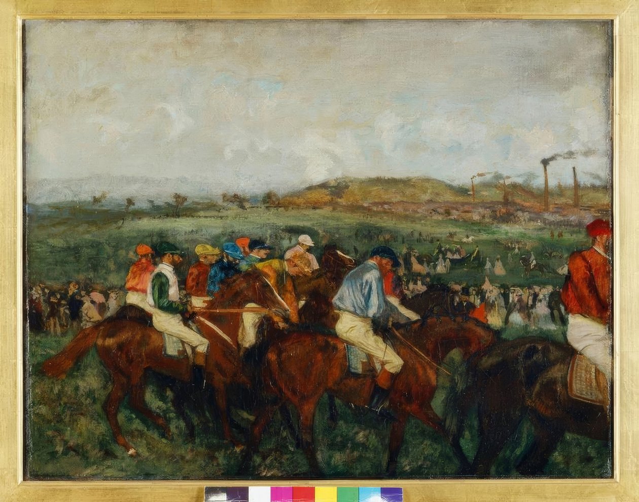Gentlemen race. Voor de start door Edgar Degas