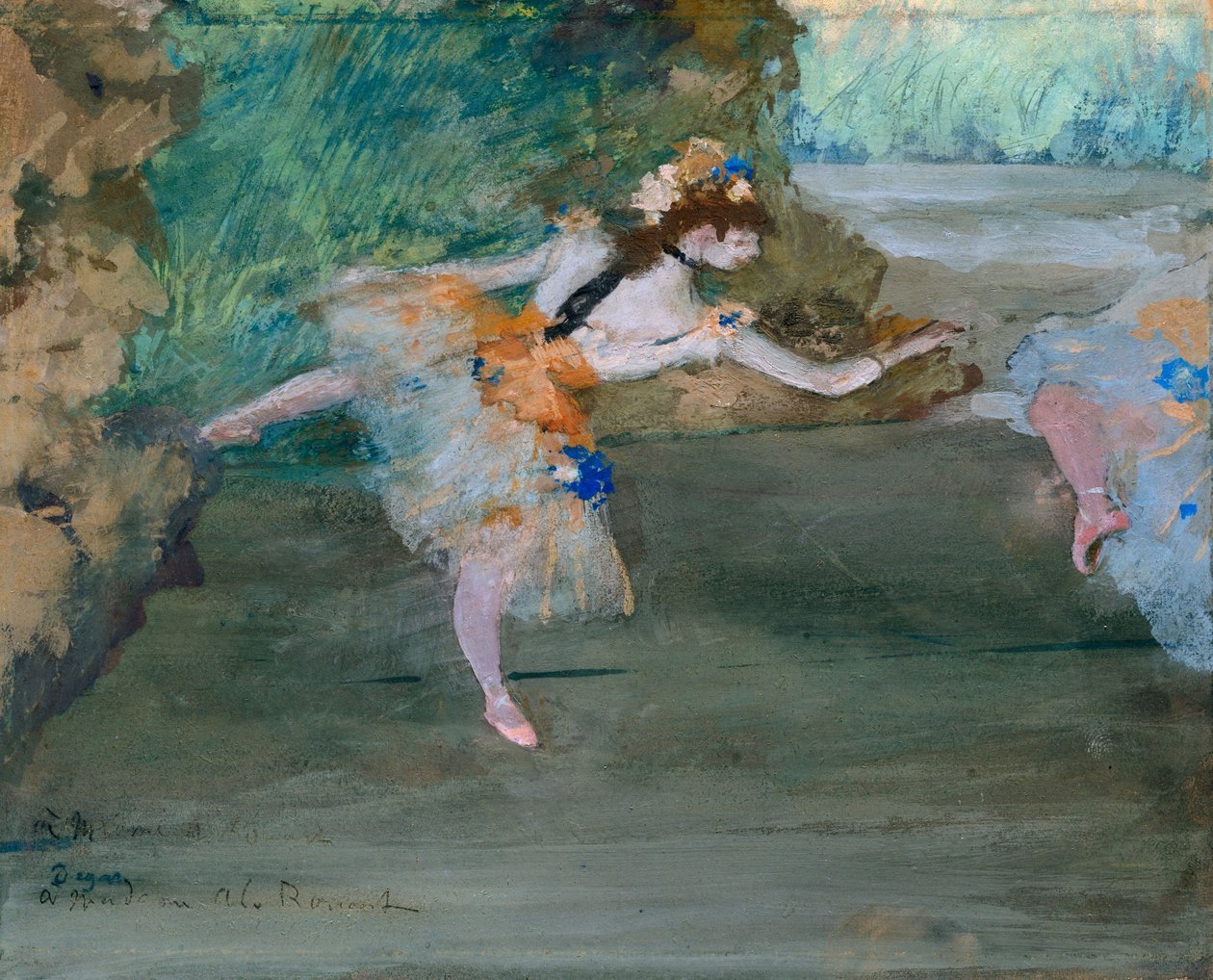 Danseres op het podium door Edgar Degas