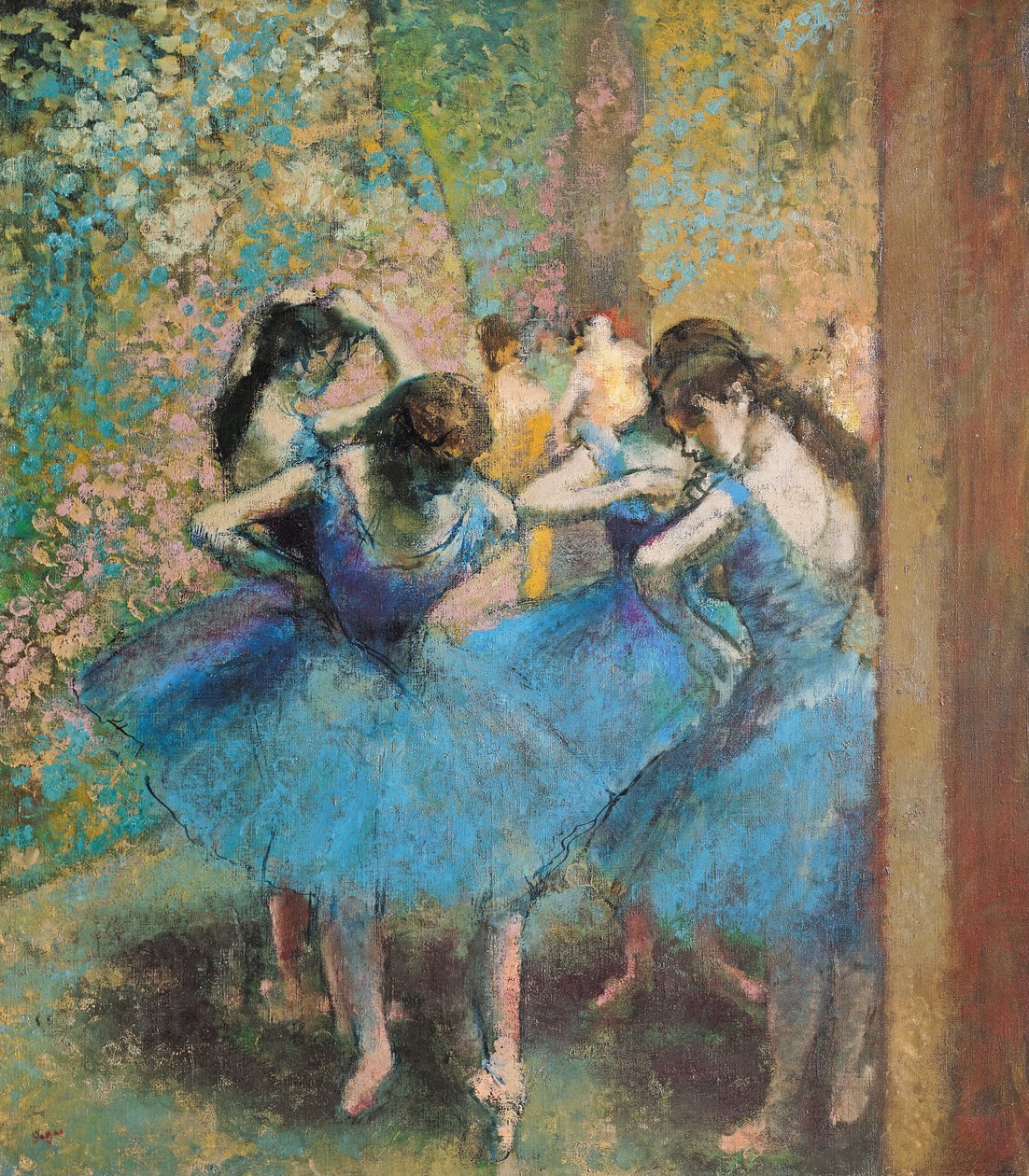 Dansers in blauw, 1890 door Edgar Degas