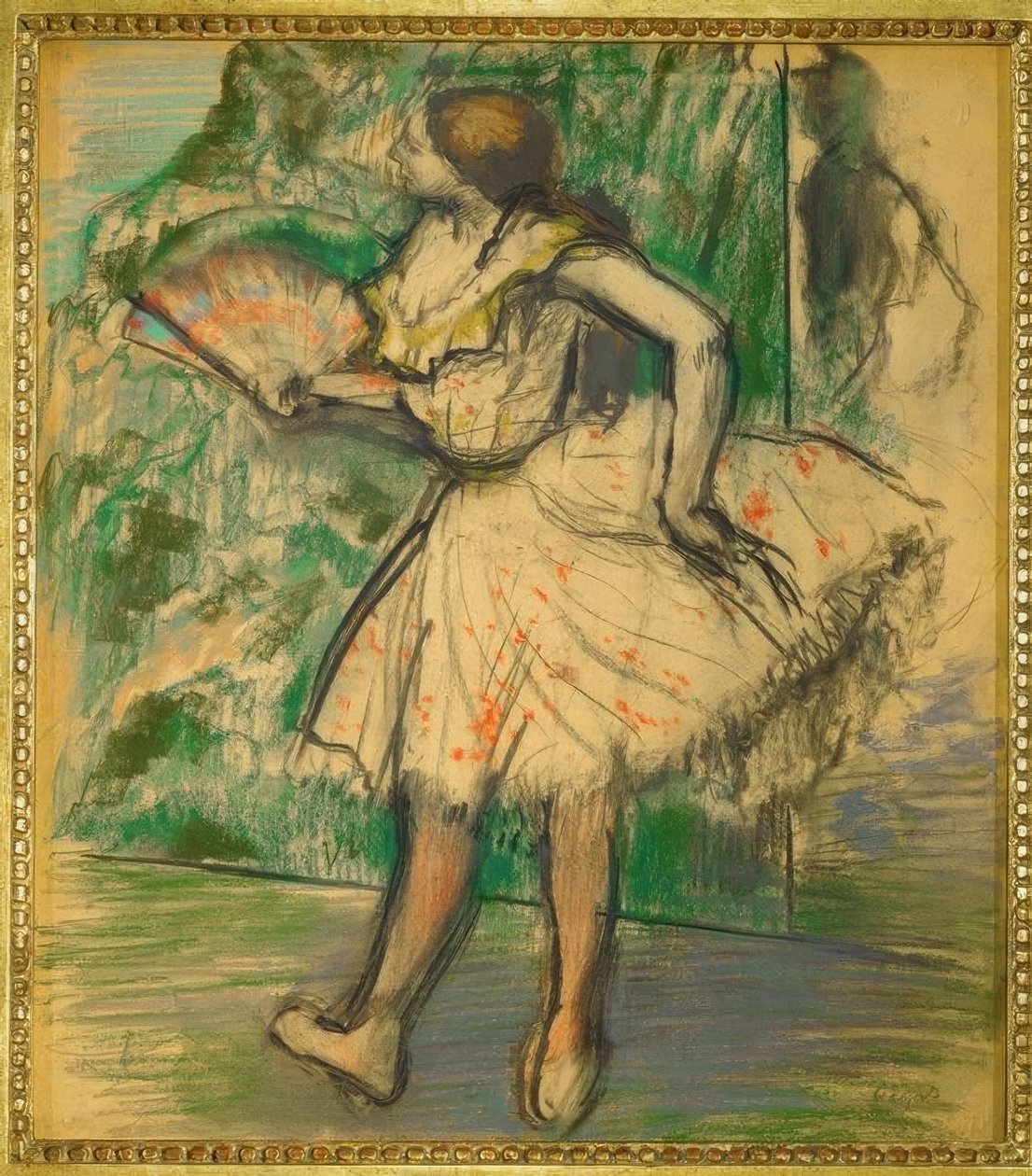 Danseres met waaier door Edgar Degas