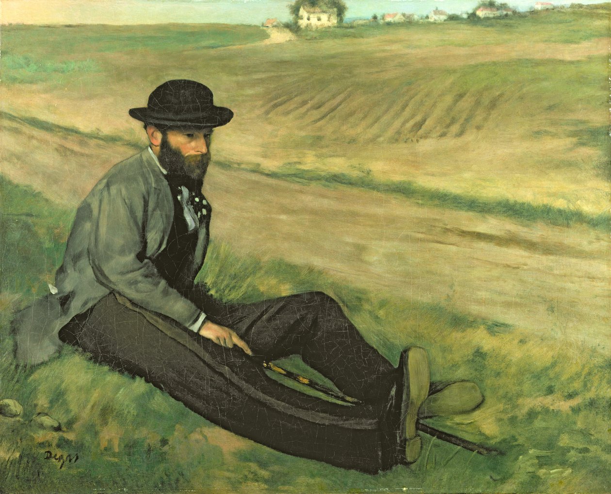 Eugene Manet door Edgar Degas