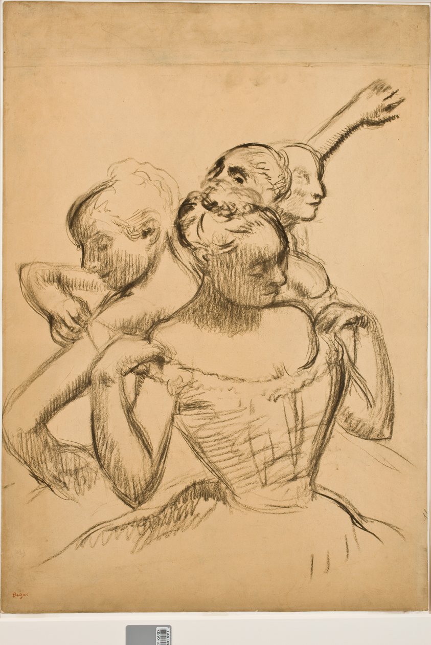 Groep van vier dansers, ca. 1902 door Edgar Degas