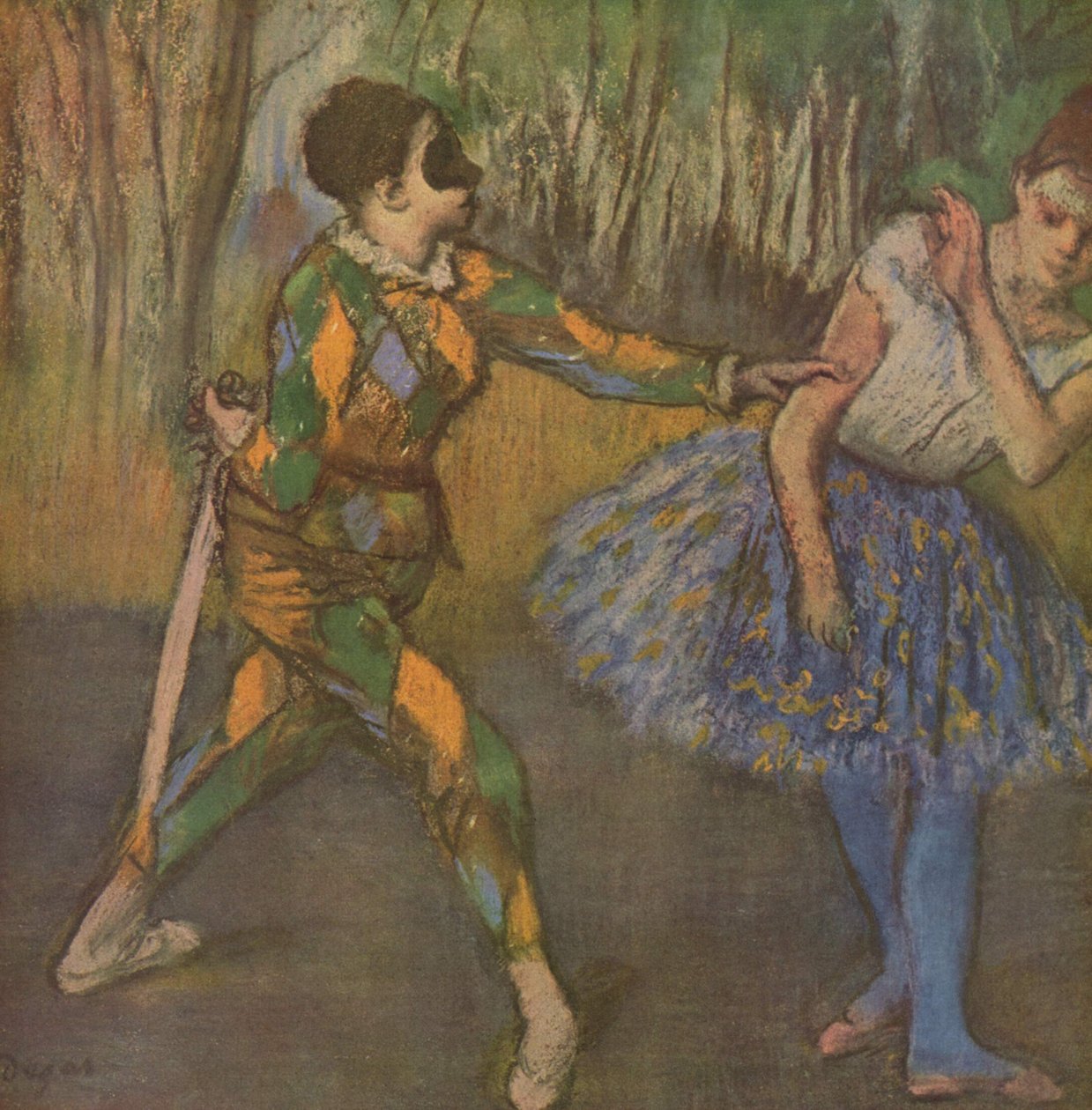 Harlekijn en Colombine door Edgar Degas
