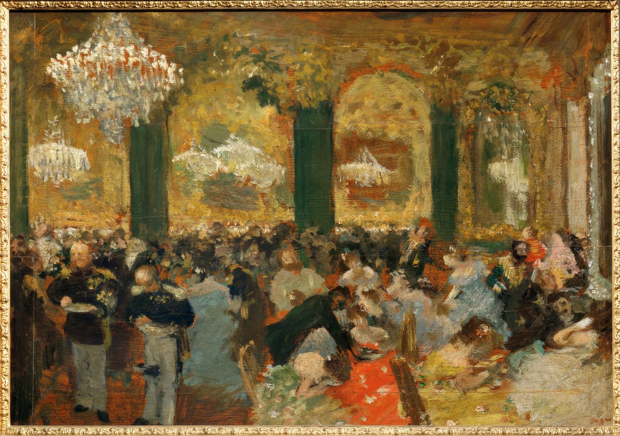 Het diner op het bal door Edgar Degas