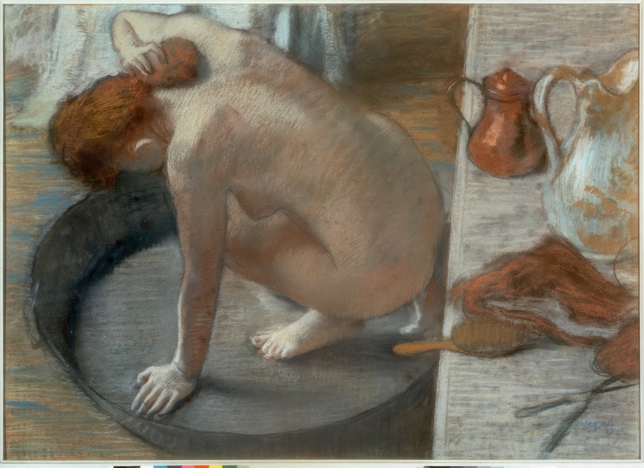 Het bad door Edgar Degas