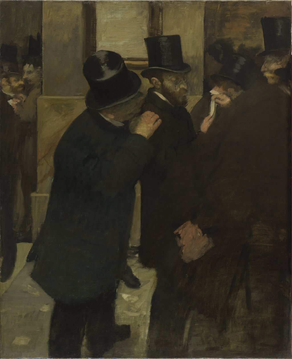 Portretten op de beurs door Edgar Degas