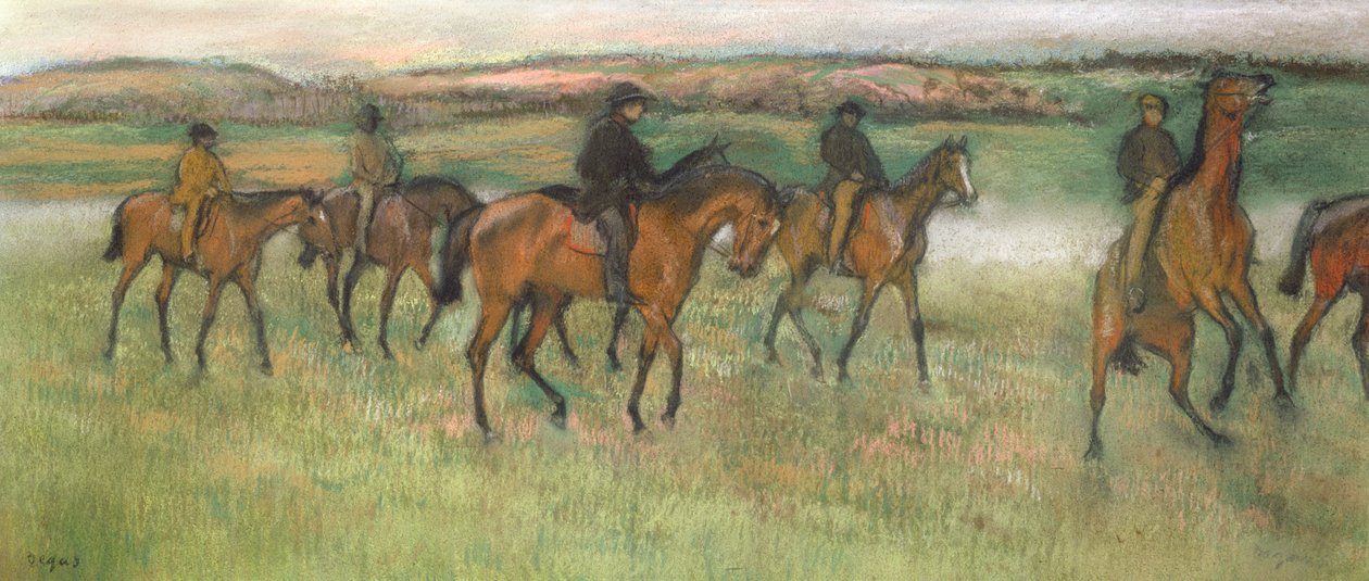 Renpaarden door Edgar Degas