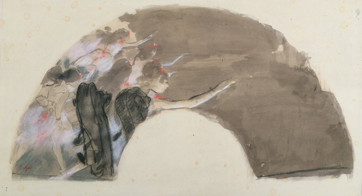 Schets voor een waaier, c.1879 door Edgar Degas