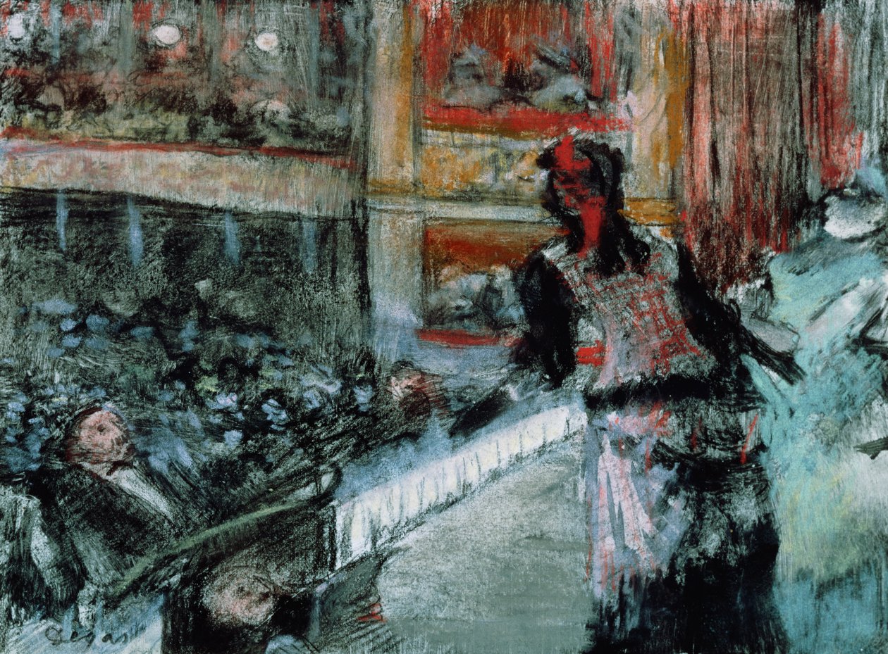Theaterscène door Edgar Degas