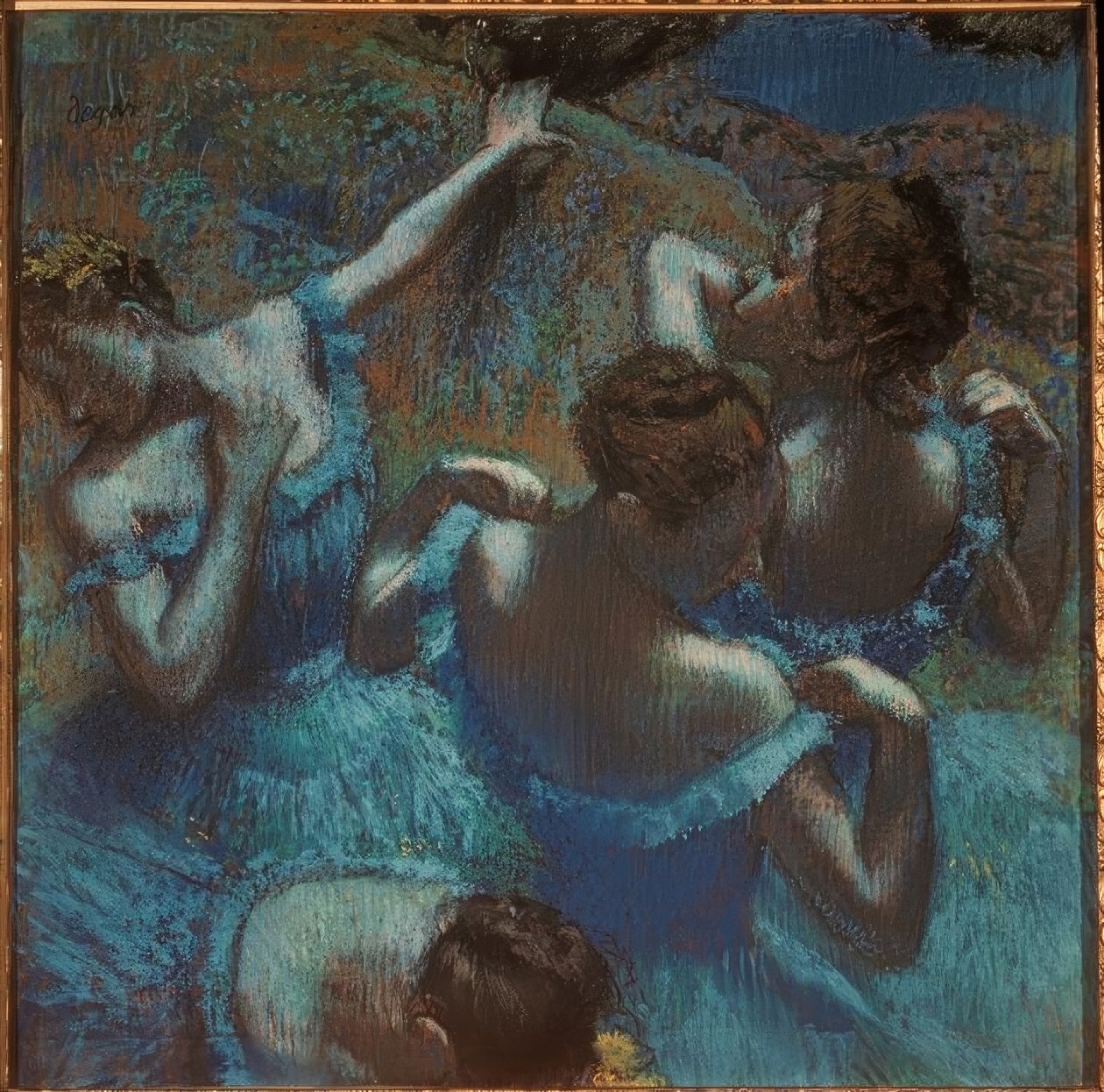 Dansers in blauw door Edgar Degas