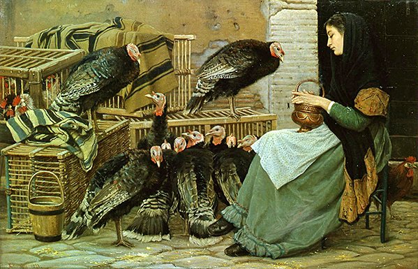 Kerstkalkoenmarkt in Rome door Edgar Barclay