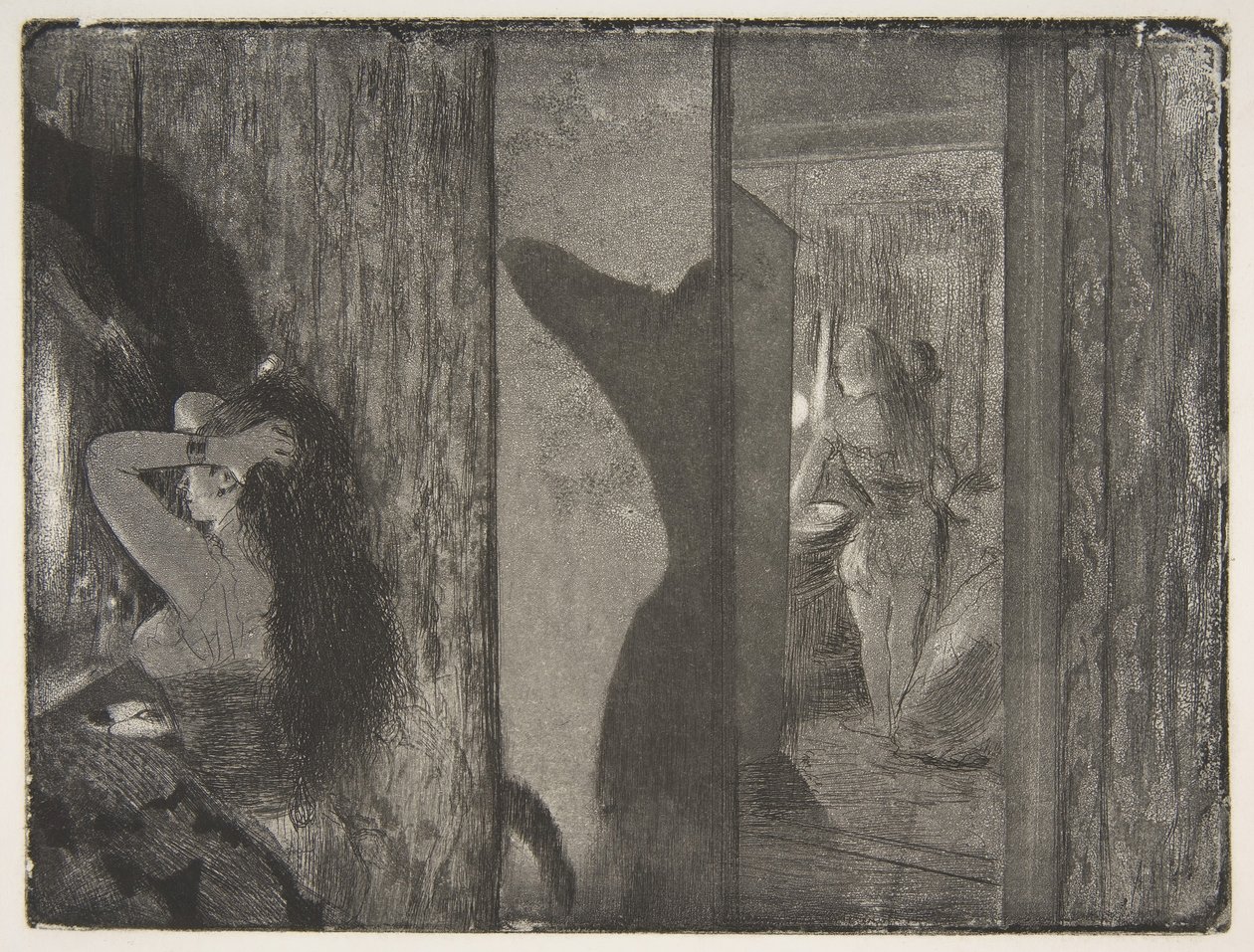 Actrices in hun kleedkamers door Edgar Degas