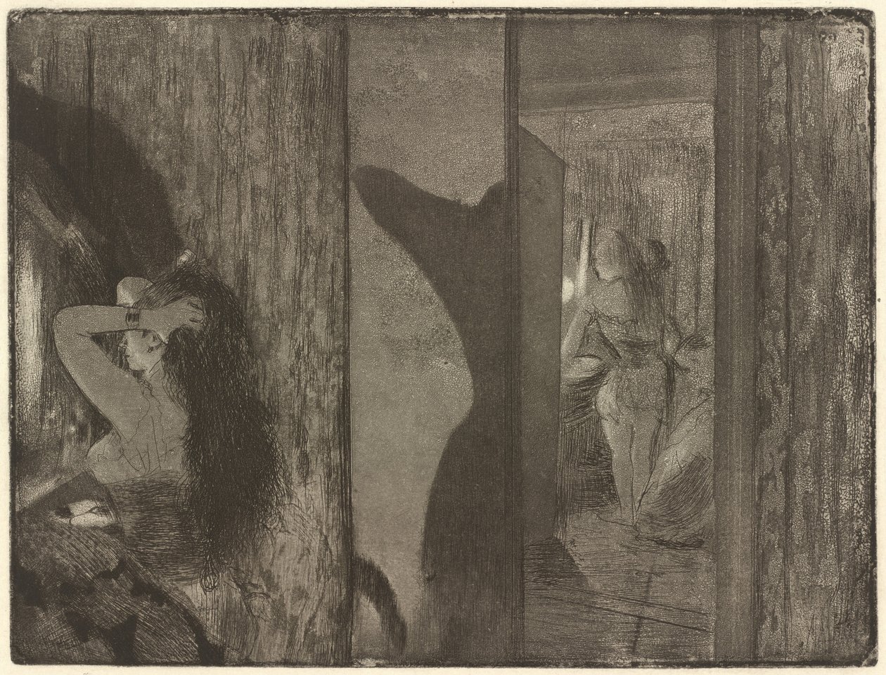 Actrices in hun kleedkamers door Edgar Degas