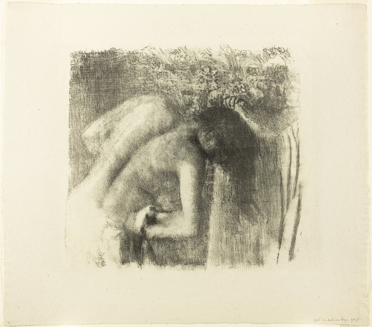 Na het bad (grote versie) door Edgar Degas