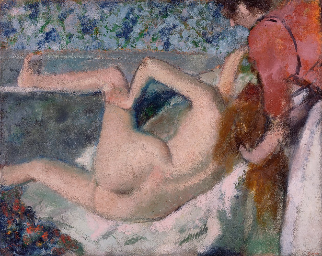 Na het bad door Edgar Degas