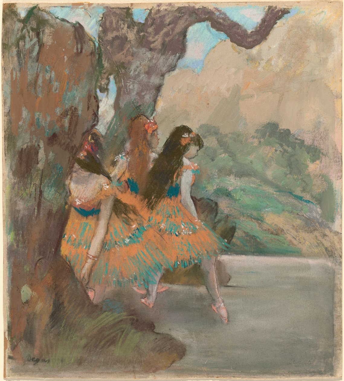 Balletdansers, ca. 1877 door Edgar Degas