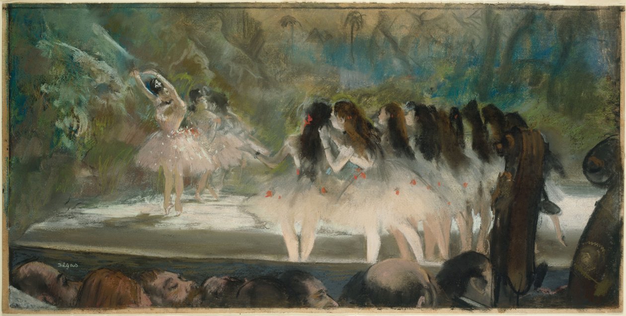 Ballet in de Parijse Opera door Edgar Degas