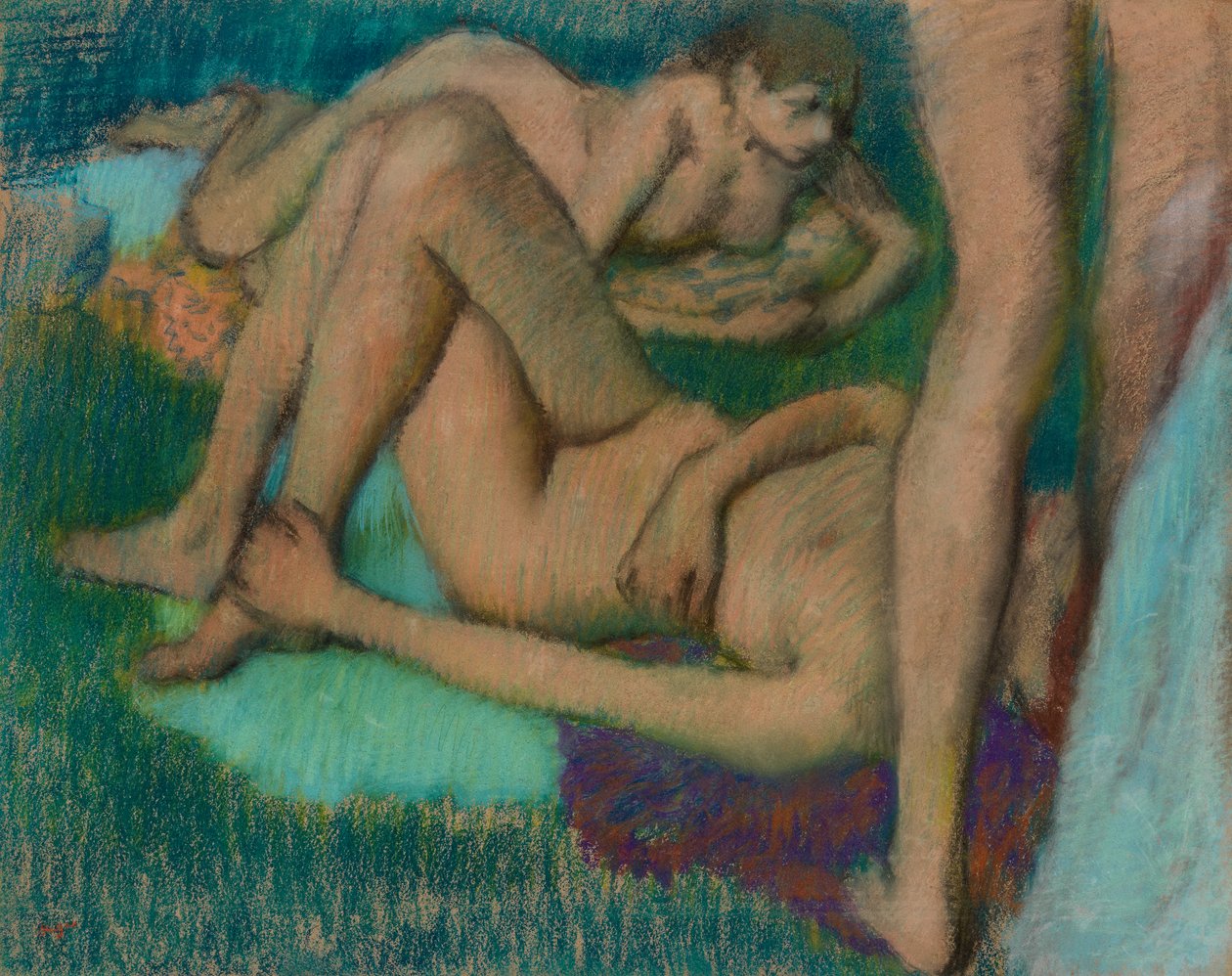 Baden door Edgar Degas