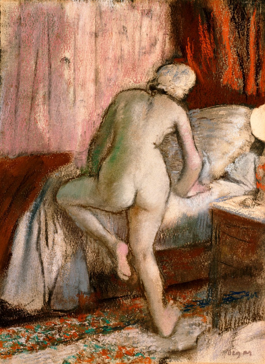 Bedtijd, ca. 1883 door Edgar Degas