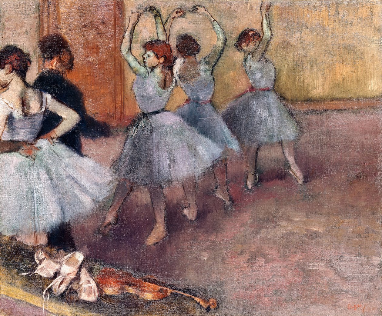 Blauw Getinte Dansers door Edgar Degas