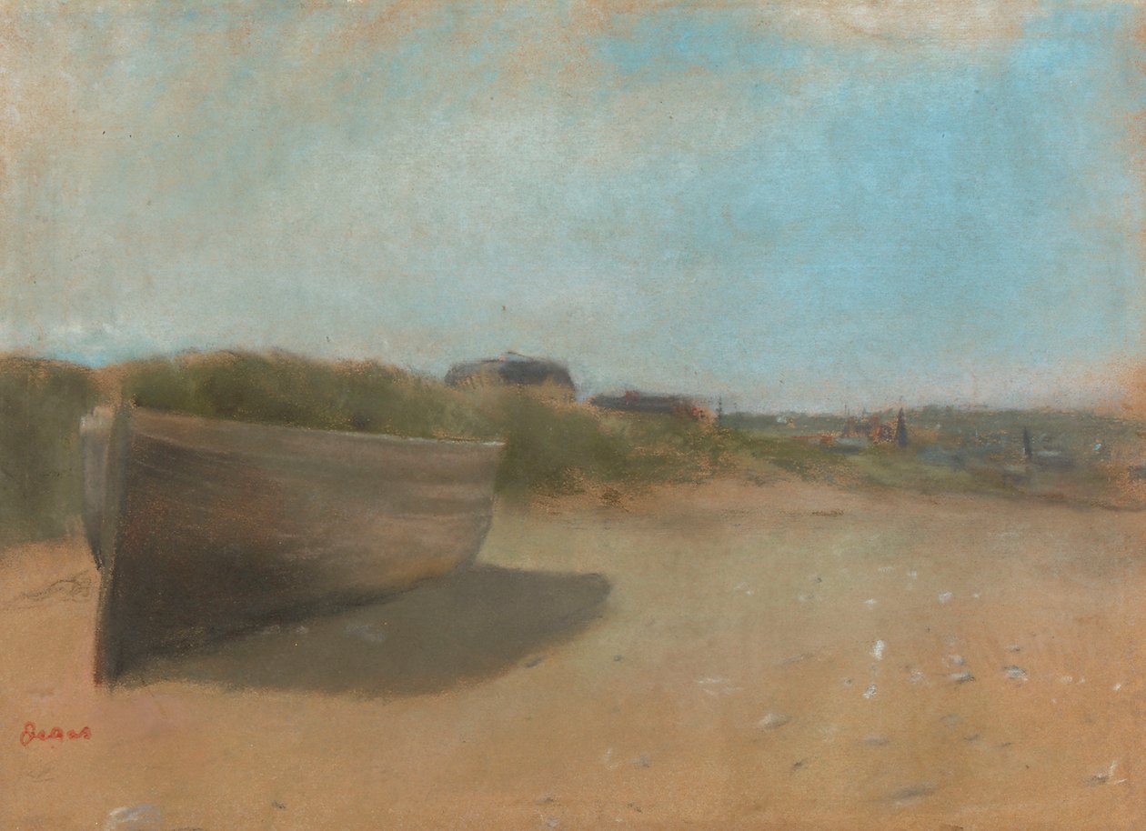 Boot op het Strand, ca. 1869 door Edgar Degas