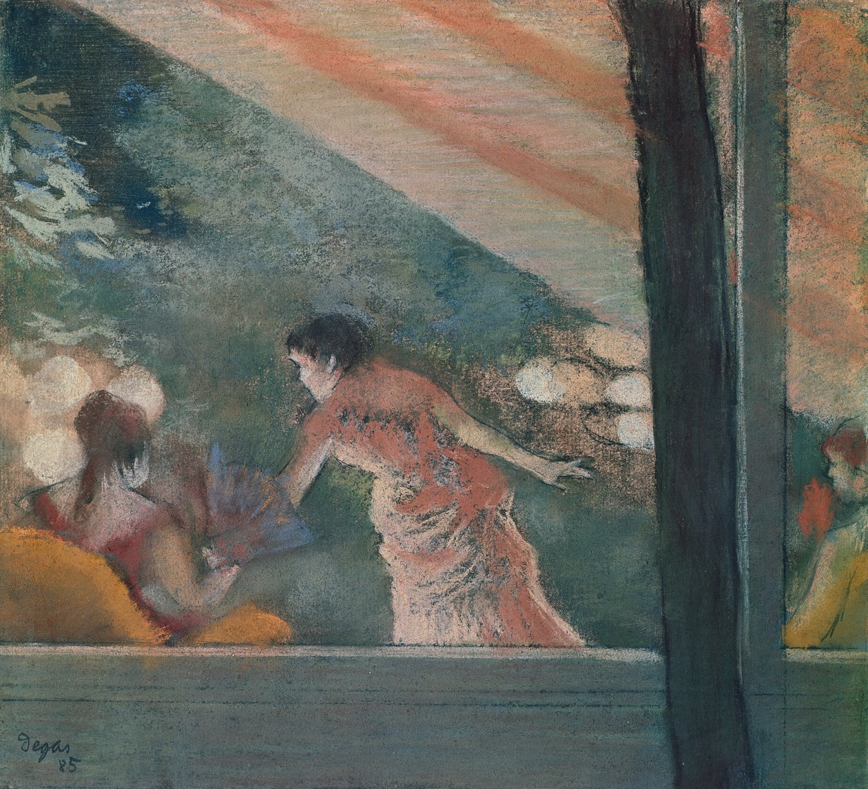 Cafe Concert bij de Ambassadeurs door Edgar Degas
