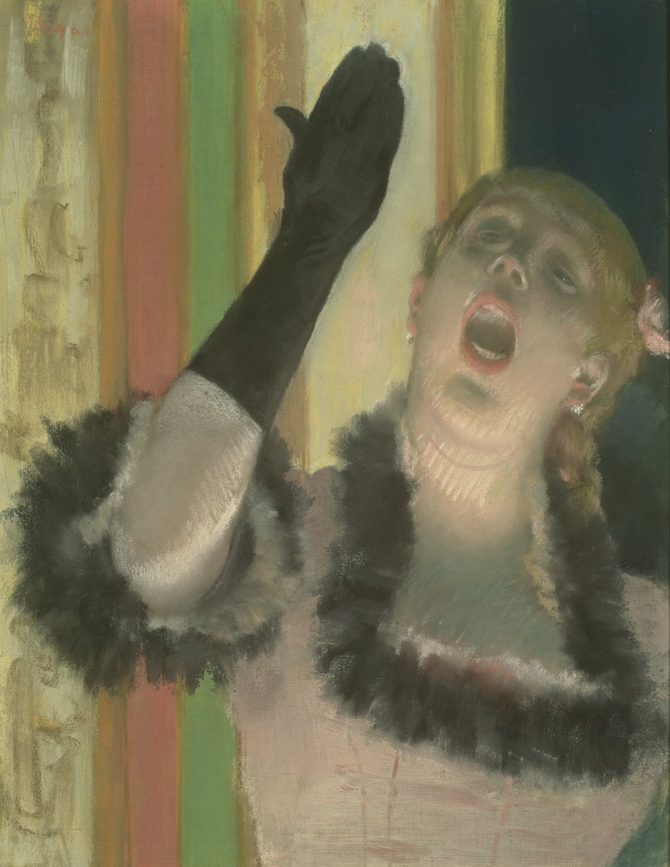 Chanteuse de Cafe, ca. 1878 door Edgar Degas