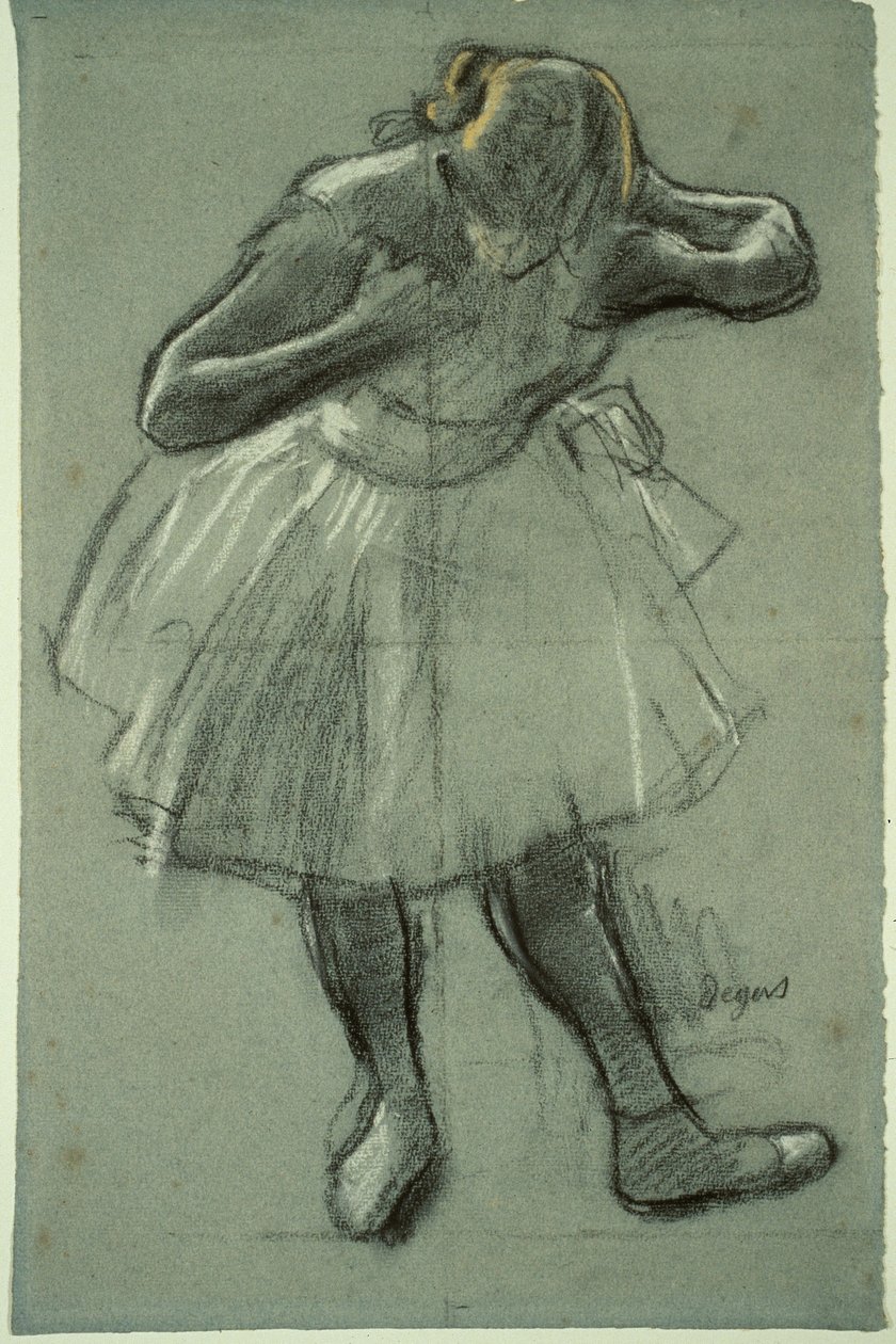 Dancer Voorover Buigend door Edgar Degas