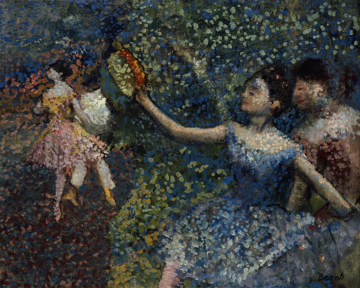 Danseres met een tamboerijn, c.1897 door Edgar Degas