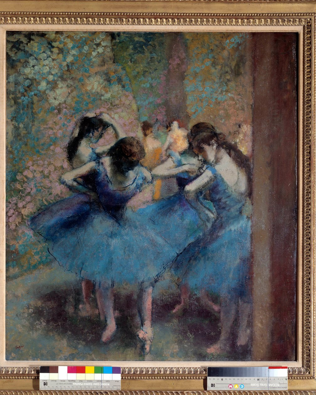 Dansers in Blauw door Edgar Degas